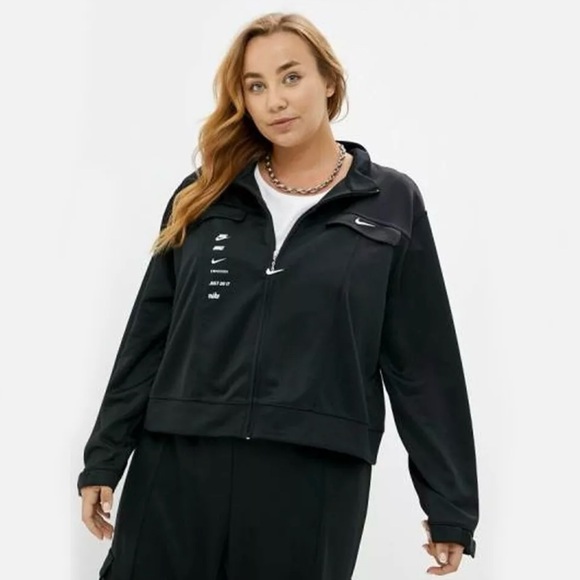 NIKE Sportswear Swoosh Polyknit Jacket Plus Size 2X EUC Women’s - Picture 2 of 15